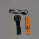 Military Smart Watches Built-in GPS, 170+ Sport Modes for Men with Flashlight, Smartwatch for Android Phones and iPhone, 1.43" AMOLED Screen Bluetooth Call Compass Altimeter (Black & Orange (2 Bands))