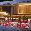 16 Pcs Merry Christmas Yard Signs Stakes Decoration Novel All Weatherproof Outdoor Christmas Lawn Garden Signs Decorations 32PCS Stakes Thickened Corrugated Yard Signs Easy Install (Multicolor)