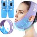REVIX Wisdom Teeth Ice Pack Head Wrap with 3D Sewing Jaw Ice Pack for Face Oral Surgery Pain Relief for TMJ, Tooth Extraction & Teeth Removed, Extra Snug Fit with 4 Hot Cold Gel Packs, Lavender-Pack 1