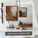 CANFRAVAS 8x10 Solid Wood Canvas Floater Frame, Wood Canvas Floating Frame, Floater Frame for 0.6"-0.8" Deep Canvas Paintings (8"x10", Dark Brown)