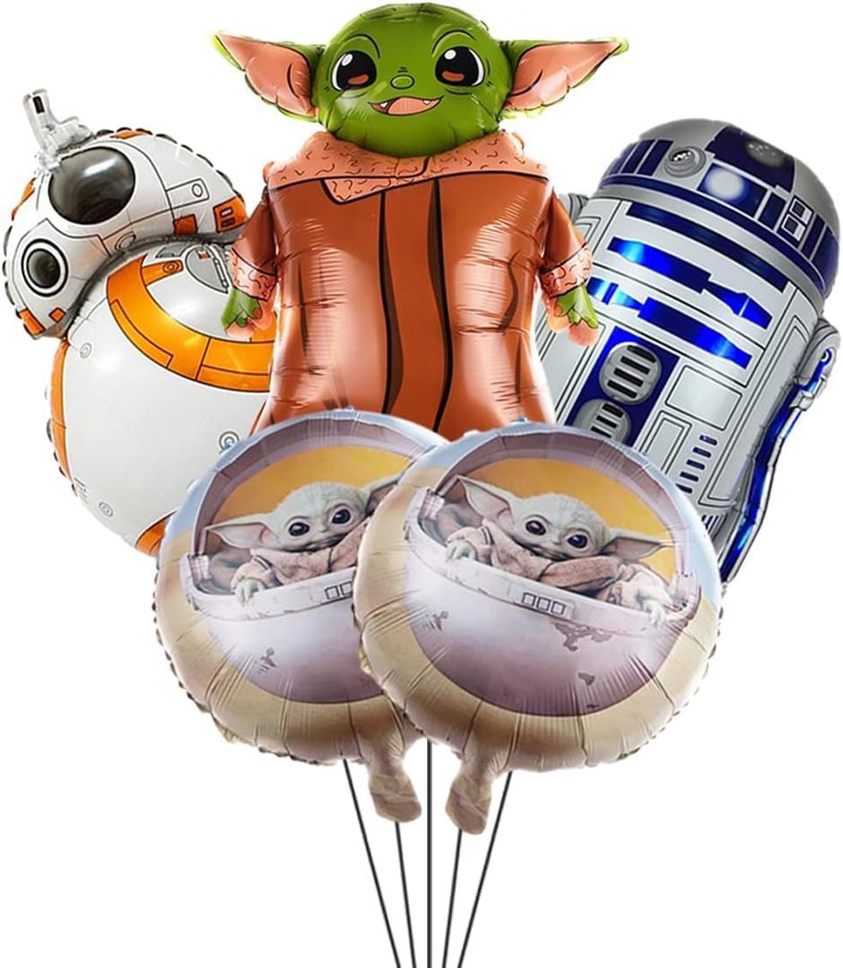 5pc Galaxy Wars Birthday Party Foil Balloons Galaxy Party Decorate Supplies