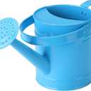 Traditional Metal Watering Can, 1.5L Small Metal Watering Can with Long Spout and Sprinkler, Garden Water Pot for Outdoor and Indoor Plants, Watering Can Decor, Blue