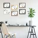 YESKAY 8.5x11 Picture Frame 3 Pack,Brown Wooden Frame with Tempered Glass,Display Pictures 6x8 with Mat or 8.5 x 11 Without Mat,8.5 by 11 Photo Frame for Wall or Tabletop