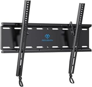 PERLESMITH Tilting TV Wall Mount Bracket Low Profile for Most 23-60 inch LED LCD OLED, Plasma Flat Screen TVs with VESA 400x400mm Weight up to 115lbs, Fits 16" Wood Stud