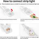 20Pcs 3 Pin 10mm LED Strip Connectors Gapless Solderless Strip to Wire Connector for 10mm IP20/IP65 SMD 5050 Dream Color LED Strip Light WS2811 WS2812B