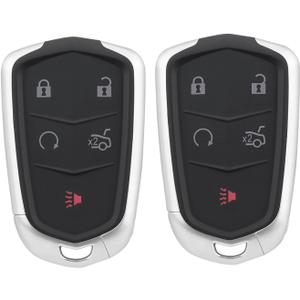Remote Key Fob Replacement Compatible Fits for Cadillac CTS ATS 2014-2017 Cadillac SRX XTS Escalade 2015 2016 2017 Smart Keyless Entry Remote Control HYQ2AB (Pack of 2)