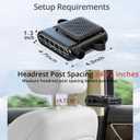 2 x Car Seat Fan with Seatback Cooling Airflow for Driver & Back Seat Passengers, 3-speed Quiet USB Backseat Fan for Baby Rear Facing, Headrest Carseat Fan for Infant, Kids & Dogs