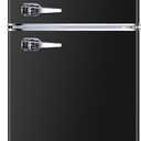 Frigidaire Retro Mini Fridge with Freezer & Side Bottle Opener-Small 2 Door Refrigerator for Office Bar or College Dorm Room-3.2 Cu Ft – 19”"D x 20.5" W x 33.5" H (ONYX)