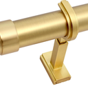 BlastHome® Luxury Fixed Length Curtain Rod, 3 ft, Brushed Gold