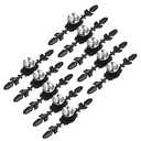 Sumnacon 9 Pcs 6.7" Drawer Dresser Knobs Pull Handles - Crystal Glass Diamond Decorative Knobs with Plate, Cabinet Cupboard Door Knobs with Screws for Kitchen Bathroom Office Decoration, Black
