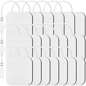 TENKER TENS Unit Replacement Pads 2x2" Reusable TENS Electrode Pads - 20PCS 3rd Gen Latex-Free Self-Adhesive Electrotherapy Patches Compatible with AUVON, Etekcity, Nicwell Care TENS