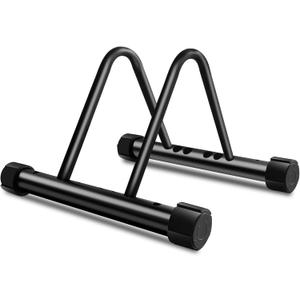 Bicycle Parking Rack, Adjustable Bike Stand, Bike Floor Stand, Wall-mounted Bike Rack, Suitable for All Bikes, Mountain Bicycles, Road Bicycles, Black