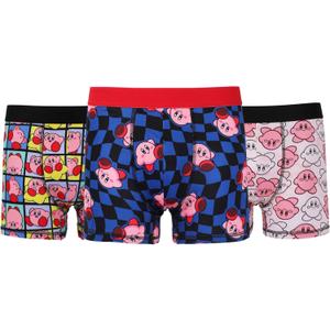Bioworld Kirby Character Prints Men's 3-Pack Boxer Briefs, Small