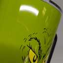 Bioworld Grinch Grinning Face 40 Oz Green Stainless Steel Tumbler With Handle