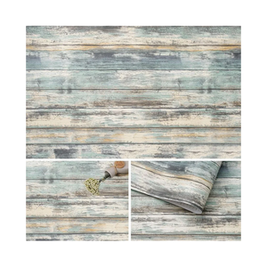 Arthome Rustic Wood Contact Paper Peel and Stick Self-Adhesive Wallpaper,Decorative Vinyl Film for Furniture Countertop,Easy to Clean Removable Distressed Plank Grain Vintage Wall Covering 35.4x120''