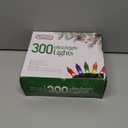 PREXTEX Multicolored Christmas Lights with Green Wire, 60 Feet, 300 Lights, Colorful String Lights Indoor or Outdoor - Incandescent String Lighting for Christmas Tree Decorations for Fences and Patios