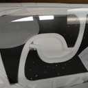 Coffee Table for Living Room Mid Century Modern Center Table with Glass Top, Black/Transparent