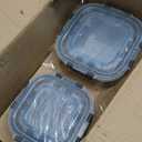 KOMUEE 24 Pieces Glass Food Storage Containers Set,Meal Prep Containers-Stackable Airtight Glass Storage Containers with lids,Freezer, Microwave, Oven Safe,Gray