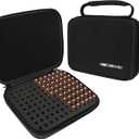 108 Round 9MM Ammo Case, Ammo Storage Box Compatible with 9mm Luger, 9mm Parabllum, 9mm Makarov, .380 ACP, .32 ACP, .45 ACP, 30 Luger, 32 S&W, 40 S&W, Bullets Organize Case for 9mm (Black)