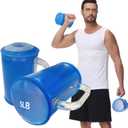 Water Dumbbells, Water Filled Training Dumbbells, Travel Weights Set, Adjustable Weights to 10 Lbs/Pair, Portable Gym for Strength Training, Fitness and Shaping