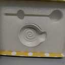 Coffee Spoon Rest for Coffe Bar Accessories, Ceramic Spoon Holder for Coffee Station, Small Spoon Rest for Kitchen Counter, Cute Coffee Bar & Corner Space Decor (Comes with Gold Coffee Spoon) (White)