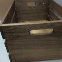 20" L Oversize Wooden Crates For Storage, Wood Milk Crates Of Farmhouse Vintage Brown ,Vinyl Record Storage Crates,Extra Large Size Rustic Decration Wood Storage Crates (Vintage Brown)