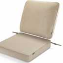 SUNROX Outdoor Chair Cushions Waterproof & FadeShield Patio Furniture Cushions, All-Weather Quick-dry Deep Seat Cushions with DryMesh Drainage Replacement Cushion for Sofa 24x24 Inch Color: Husk Birch