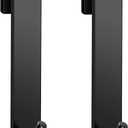 Shower Door Hooks(7.5 Inch),Extended Over Door Hooks for Bathroom Frameless Glass Shower Door,Stainless Steel Towel Hooks,Heavy Duty Rack Hooks for Robe,Towel-2 Pack-Black