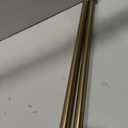 1 1/8 Inch Diameter Curtain Rods72 to 144 Inches(6-12ft), Telescoping Heavy Duty Large Drapery Rod with Adjustable Aluminum Alloy Bracket, Solid End Caps for Windows Patio Decoration, Brushed Gold