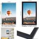 JCJMY 13x22 Picture Frame Black for Poster Photo Picture, Horizontal and Vertical Formats for Wall Hanging, 13 x 22 Wall Gallery Poster Photo Frame for 13 by 22 Photos Posters, Black