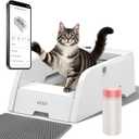 Self Cleaning Litter Box, Upgraded Automatic Cat Litter Box Self Cleaning with APP Control, Large Open Design for Single/Multiple Cats, Anti Pinch and Odorless