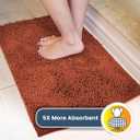 Muddy Mat® | Super Water Absorbent Door Mat Indoor, Microfiber Quick Dry Chenille Entryway Rug, Slip Resistant Front Door Mat, Indoor Mats for Entryway, Machine Washable Pet Rug, Orange XXL 60"X48"