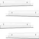 ROYALITA 4 Pack Clear Acrylic Shelves Vinyl Record Holders Wall Mount, 12 Inch Floating Vinyl Holder for Album Record/Nail Polish Display & Wall Decor