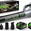 Leaf Blower Cordless, 735 CFM Brushless Electric Blower with 2 X 5.0Ah Battery, 6 Speed Levels, 3 Extension Tubes, Lightweight Battery Leaf Blower for Lawn Care,Garden,Yard,Patio Leaves