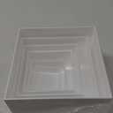 Geelin 6 Pack Acrylic Risers for Display Acrylic Cube Boxes Risers Display Stands with Hollow Bottoms Decorative Stand for Jewelry Candy Table Decor 6 Sizes(White)