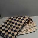 Wonnitar Washable Checkered 5x7 Area Rugs for Bedroom, Non Slip Black and Brown Funky Area Rugs for Living Room, Soft Stain Resistant Trellis Floor Carpet for Dining Room Dorm Home Decor(Black,5x7)