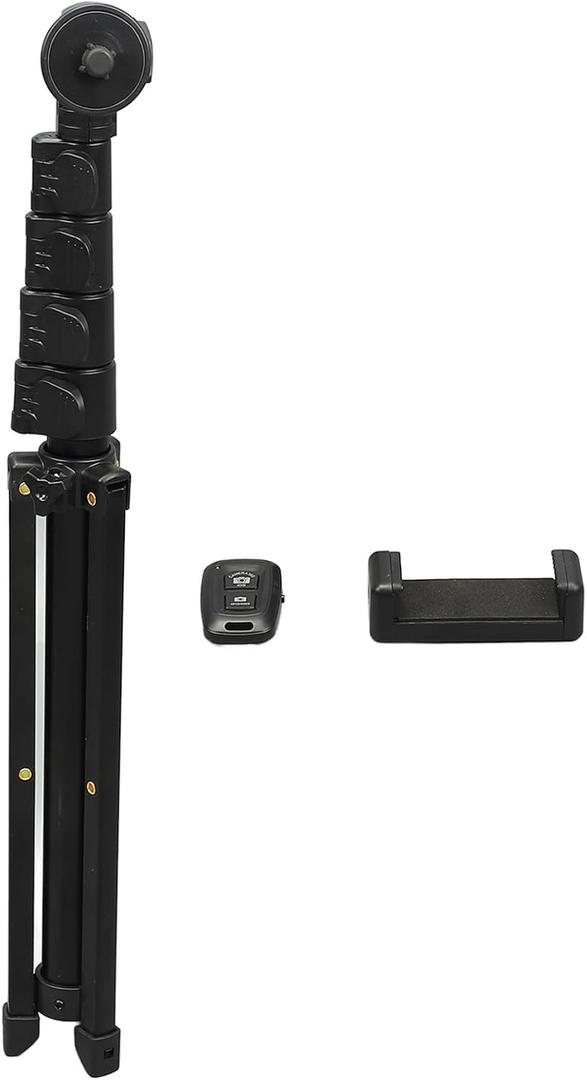 Portable Cell Phone Camera Tripod with Remote and Phone Holder for Video Recording, 64in