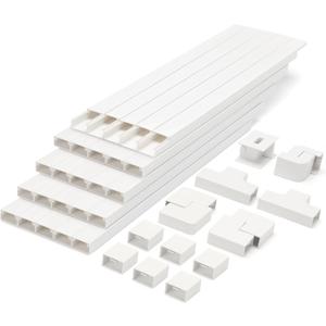 Cable Covers for Cords on Wall-392.5in Wire Hider for TV on Wall, White Cable Concealer, 25 x L15.7in W0.95H 0.55in