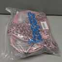 Leather Sharp Spiked Studded Dog Collars, Harnesses & Chain Leashes 3Pcs Matching Set for Medium & Large Dog Pit Bull,Mastiff, Boxer, Bull Terrier (XL, Pink Leopard)