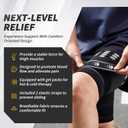 CAMBIVO Thigh Compression Sleeves - Hamstring & Quad Support with Hot & Cold Gel Pack - Upper Leg Braces for Sciatica Pain Relief, Pulled Muscle Strains, Two Adjustable Non-Slip Straps (Small, Black)