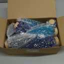 Leyndo 9 Pcs Artificial Mini Christmas Tree Xmas Sisal Bottle Brush Trees with Wood Base Christmas Pine Trees for Christmas Party Table Top Decor Winter Ornaments Home Kitchen Crafts (Mixed Color)