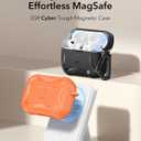 ESR for AirPods Pro 3 Case (2025), Compatible with Airpods Pro 3rd Generation (USB-C Cable), Magnetic Lid, MagSafe Ready, Powerful Drop Protection, Cyber Series, Orange