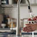 Moen Align Matte Black Motionsense Wave Sensor Touchless One-Handle High Arc Spring Pre-Rinse Pulldown Kitchen Faucet with Sprayer, Kitchen Sink Faucet for Bar, Farmhouse, Commercial, 5923EWBL
