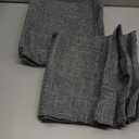 MIULEE Set of 2 Linen Throw Pillow Covers Cushion Case Triple Button Vintage Farmhouse Pillowcase for Couch Sofa Bed 20 x 20 Inch 50 x 50 cm Dark Grey