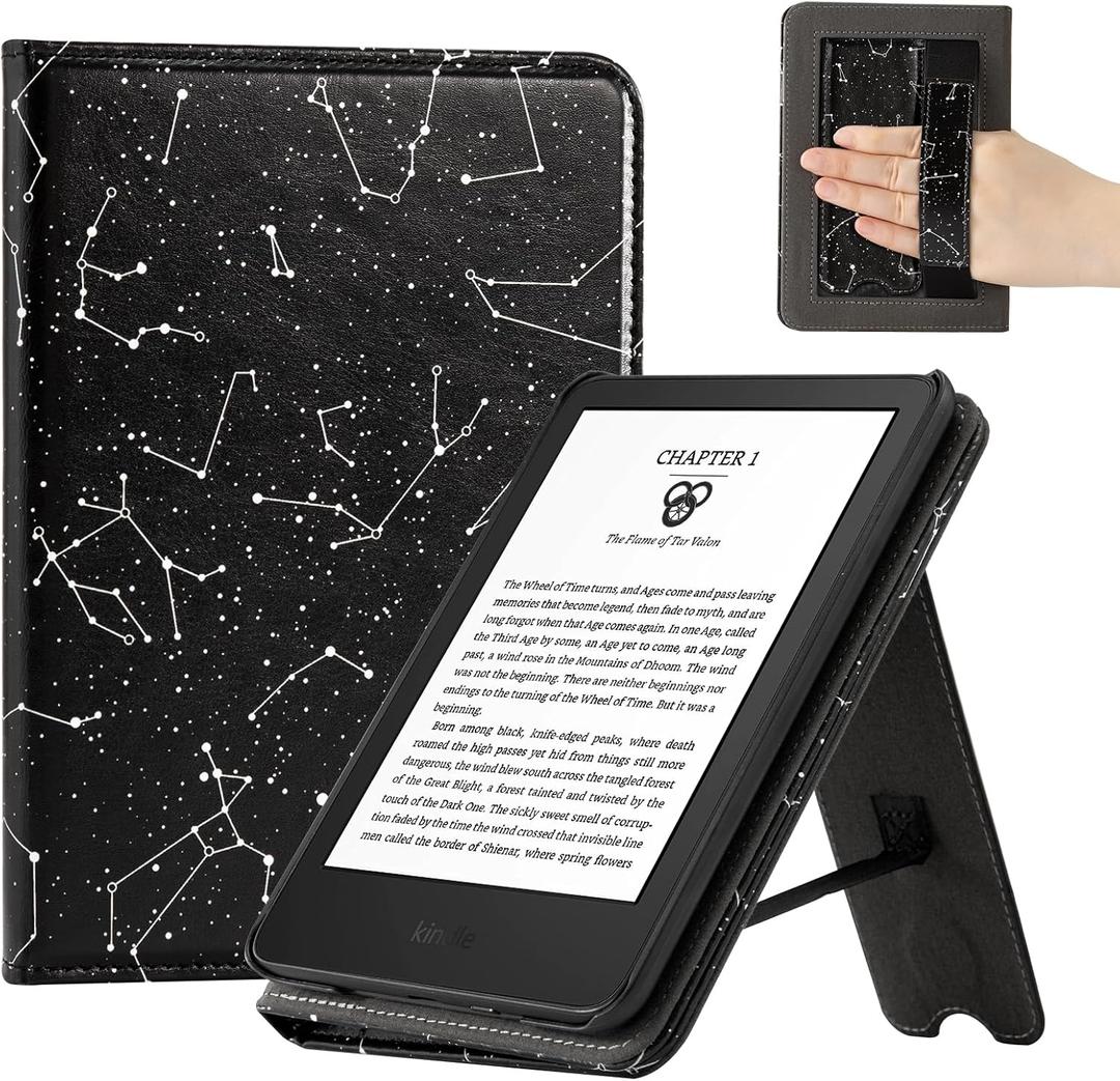 CoBak Case for 6" Tablet Cases (2024 & 2022, 11th Gen) - PU Leather Smart Cover with Auto Sleep/Wake & Hand Strap, Premium Protective Case for Tablet Case