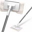 Mini Sweeper Mop,Masthome Reusable Clamp Mop with Short Stainless Steel Handle,1 Second Installation,Flat Dust Mops for House Wall,Bathroom, Windows, Corners, Includes 1 Sweeping Cloth