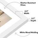 Americanflat 4x6 Collage Picture Frame with Shatter-Resistant Glass - Fits Three 4x6 Photos or Use as One 6x20 Frame - Signature Collection - Collage Frames for Tabletop and Wall Display - White