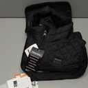 Quilted Heated Vest Women with Battery Pack 16000mAh 7.4V, Warming Heated Vests for Women, Smart Women's Heating Vest, S, Black