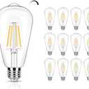 winsaLED 5 Pack Dimmable LED Edison Bulbs 40W Equivalent,4 Watt Filament Bulb,3000K Warm White ST19 Light Bulb,450LM E26 Vintage for Ceiling Fixtures