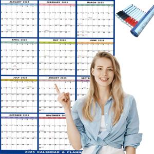 23" x 35" At a Glance 2025 Wall Calendar, Dry Erase Calendar for Wall,Full Year Wall Calendar 2025- Reversible, Horizontal/Vertical (2025)